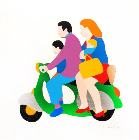 Quadro di Marco Lodola  Family Business - Pittori contemporanei galleria Firenze Art