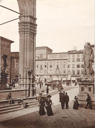 Quadro di Foto Fratelli Alinari Piazza della Signoria Firenze - stampa carta 