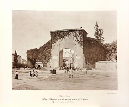 Quadro di Foto Fratelli Alinari Porta Romana con le antiche mura di Firenze - stampa carta 