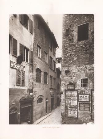 Quadro di Foto Fratelli Alinari Via Dante Alighieri - Pittori contemporanei galleria Firenze Art