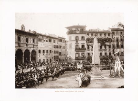 Quadro di Foto Fratelli Alinari Giostra di Saracino Piazza Santa Maria Novella - stampa carta 