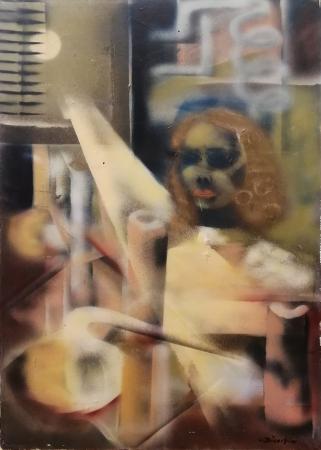 Art work by Umberto Bianchini La donna nel lavoro - oil canvas 