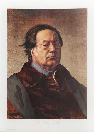 Quadro di Pietro Annigoni Autoritratto - Pittori contemporanei galleria Firenze Art