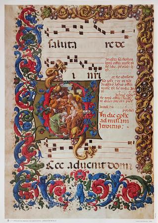 Quadro di Girolamo Da Cremona Adorazione dei magi - stampa carta 