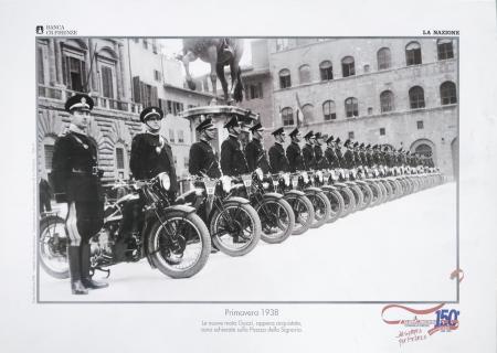 Quadro di Polizia Municipale Archivio Le nuove moto Guzzi - stampa carta 