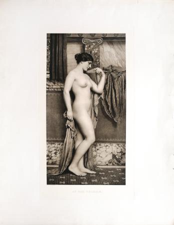 Art work by John William Godward At the Therme - etching paper 