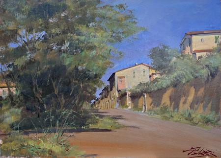 Quadro di Lorenzo Palazzi Paesaggio - olio compensato 