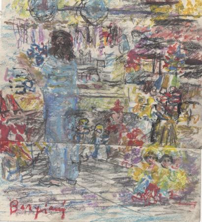 Quadro di Guido Borgianni Città - pastello carta 