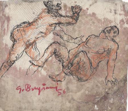 Quadro di Guido Borgianni Nudo  - pastello carta 