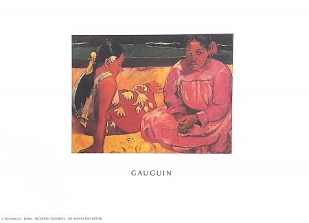 Quadro di Paul  Gauguin  Due donne tahitiane  - stampa carta 