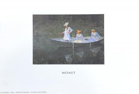 Quadro di Claude  Monet  Donne in barca  - stampa carta 