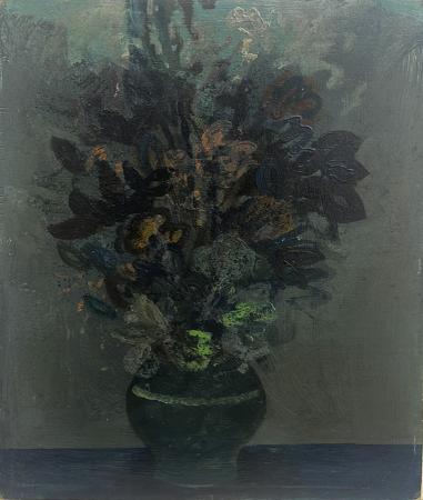 Quadro di Gaetano D'Amico Vaso di fiori - olio tavola 