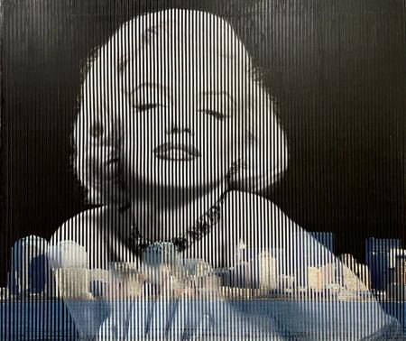 Quadro di Malipiero  ( Piero Maffessoli)  Marilyn - collage carta 