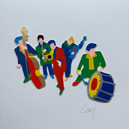 Art work by Marco Lodola  Musical Chord  - polymaterial screen printing cardboard 