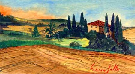 Quadro di Enrico Gallo Campagna senese - Pittori contemporanei galleria Firenze Art