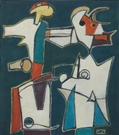 Art work by David Lehel Frammenti di minotauro  - mixed paper 