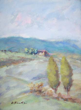 Art work by Umberto Bianchini Paesaggio - mixed canvas 