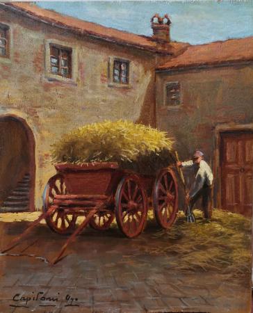 Art work by Ugo  Capitoni Carro  - oil table 