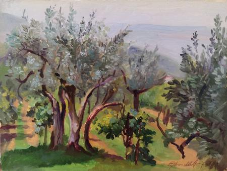 Quadro di Alfredo Cifariello Paesaggio  - olio tavola 