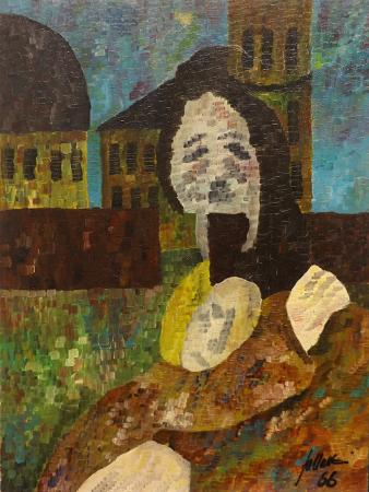 Art work by  Galletti  Paesaggio  - oil table 