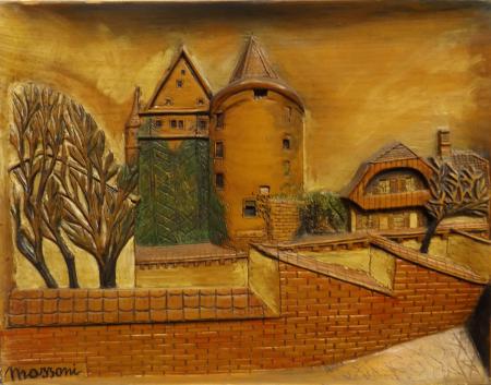 Art work by  mazzoni  Paesaggio  - oil table 