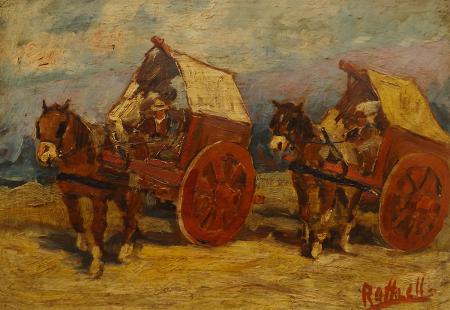 Quadro di  Raffaelli Gitani  - olio tavola 