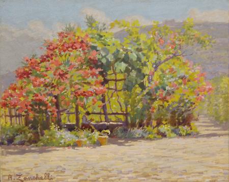 Art work by Attilio Zanchelli  Paesaggio  - oil table 
