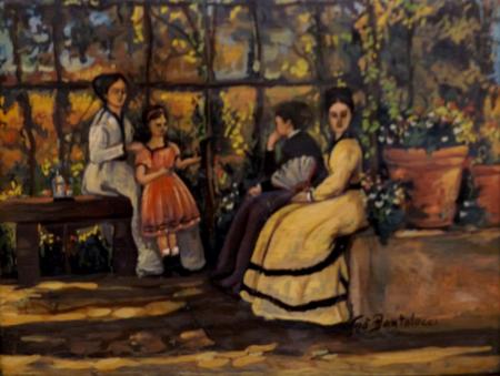 Quadro di Giò Bartolucci  Figure - olio tavola 