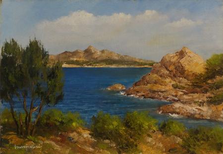 Quadro di Giovanni  Marinari Marina  - olio cartone telato 