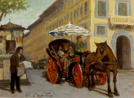 Art work by Ugo  Capitoni Carrozza - oil hardboard 