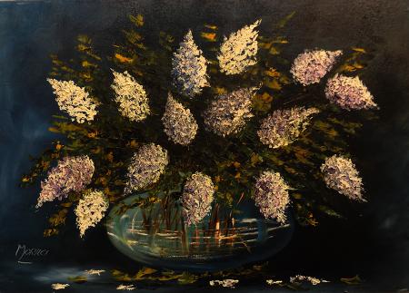 Quadro di A. Moricci Vaso di fiori  - olio tela 
