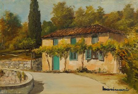 Quadro di Giovanni  Marinari Paesaggio  - olio cartone telato 