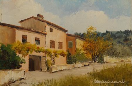 Quadro di Giovanni  Marinari Paesaggio - olio tavola 