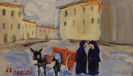 Quadro di  Chiappini Monachine  - olio tavola 