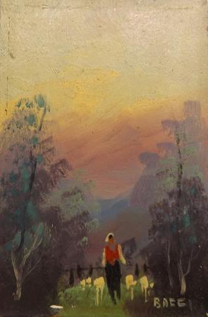 Art work by  Bacci  Ritorno  - oil table 