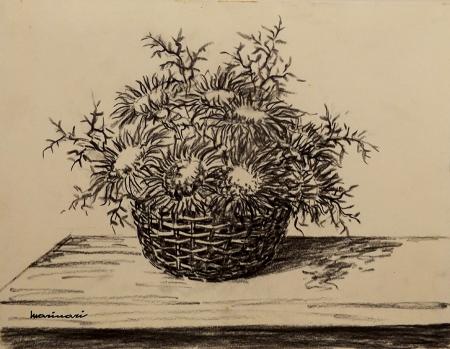 Art work by Giovanni  Marinari Vaso di fiori  - pastel paper 