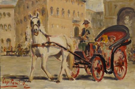 Art work by Ugo  Capitoni Firenze  - oil hardboard 