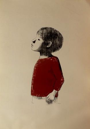 Quadro di Xavier Bueno Bambino  - litografia carta 