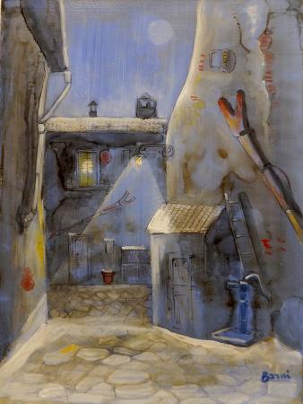 Art work by R. Barni La corte  - oil table 