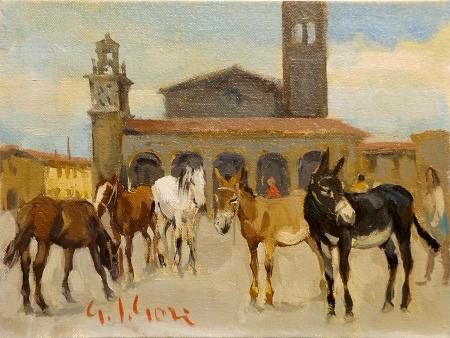 Art work by Gino Paolo Gori Impruneta  - oil canvas cardboard  