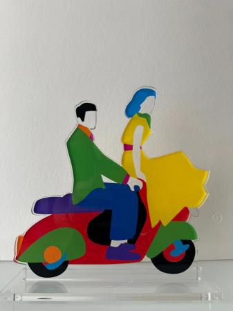 Art work by Marco Lodola  Riding Love - serigraphy plexiglass 
