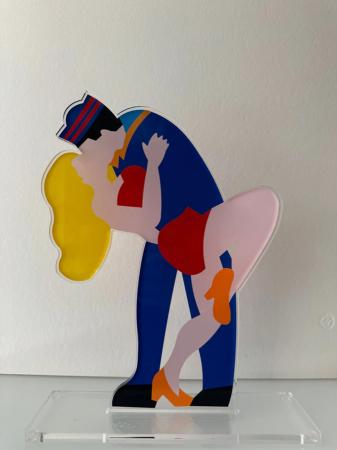 Art work by Marco Lodola  A famous kiss  - serigraphy plexiglass 