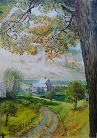Quadro di Stefano Pasini Vista dall'albero - olio MD 