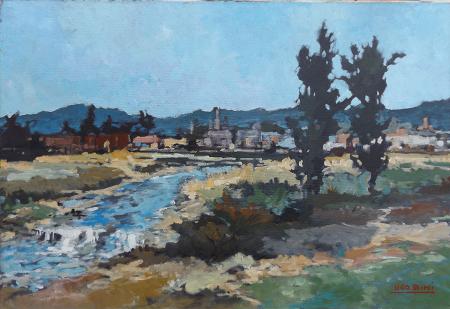 Art work by Ugo Bini Paesaggio  - oil canvas 