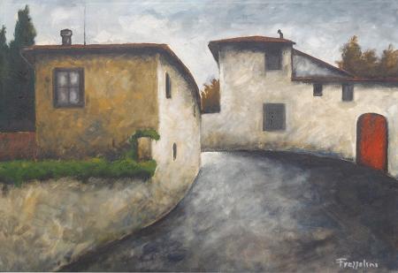 Art work by Gianfranco Frezzolini Paesaggio  - oil canvas 