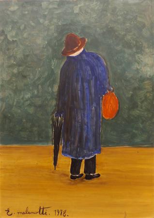Quadro di Emilio Malenotti Figura  - olio faesite 
