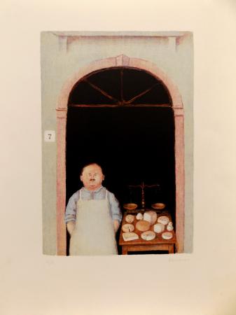 Art work by Antonio Bueno Panettiere - lithography paper 