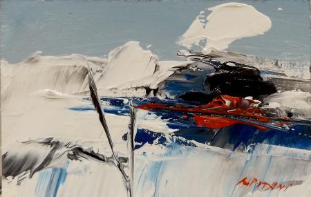 Art work by Mauro Capitani Marina - oil cardboard 