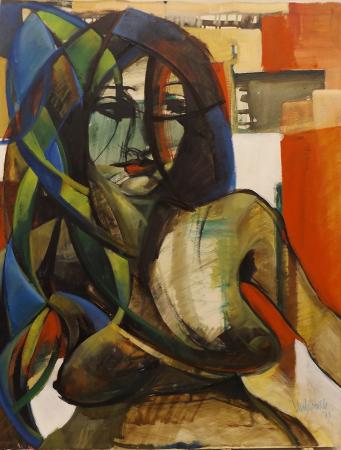 Art work by Sirio  Verdianelli  Forme Senza Tempo - oil canvas 