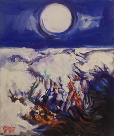 Art work by Natale Filannino Luna sul Silenzio - oil canvas 